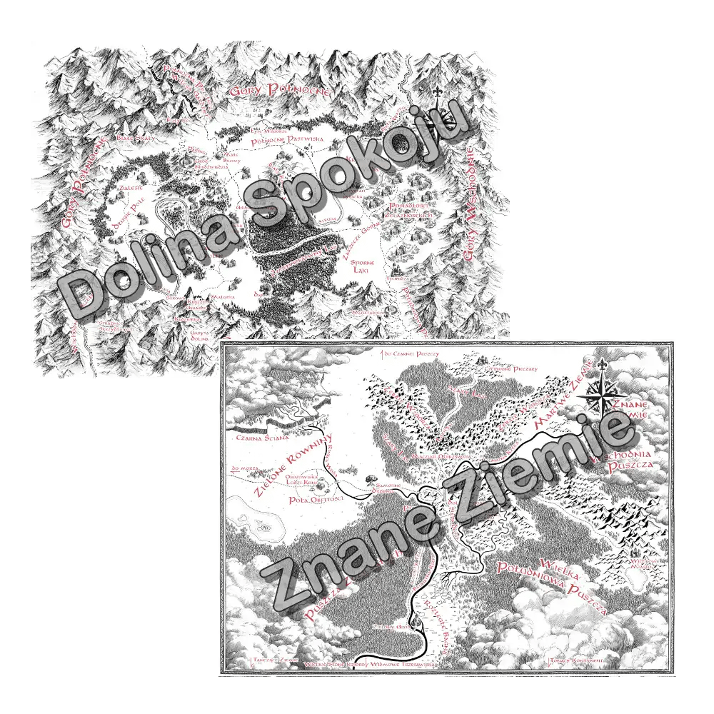 Mapki: „Dolina Spokoju” oraz „Znane Ziemie” (plik do wydruku)
