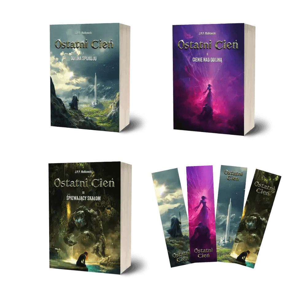 PAKIET Dolina Spokoju + Cienie nad Doliną + Śpiewający Skałom + 4 Zakładki